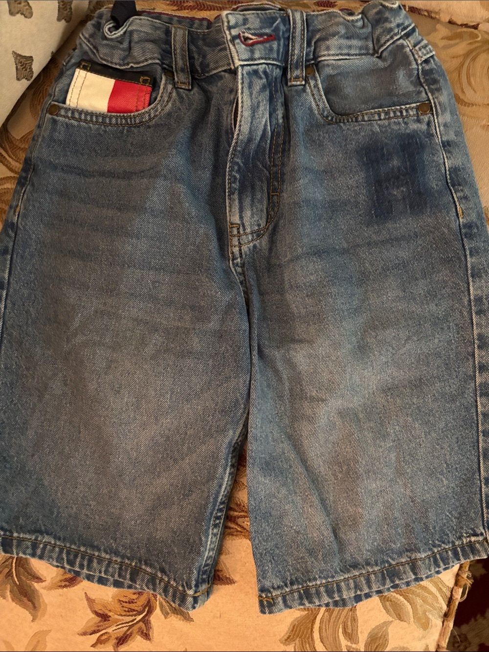 Tommy Hilfiger Boys Denim Shorts in Blue with Flag Detail